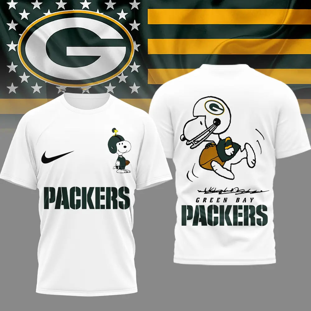 Green Bay Packer | Premium NFL x Peanuts 3D Shirt HI – HuddleStyle.com - Main