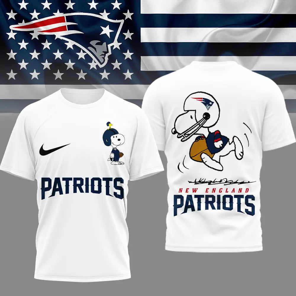 New England Patriots | Premium NFL x Peanuts 3D Shirt HI – HuddleStyle.com - Image 2