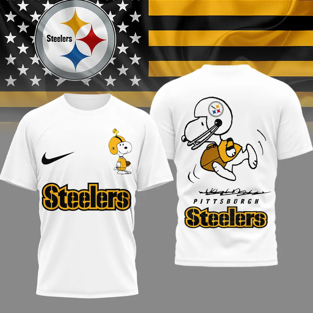 Pittsburgh Steelers | Premium NFL x Peanuts 3D Shirt HI – HuddleStyle.com - Main