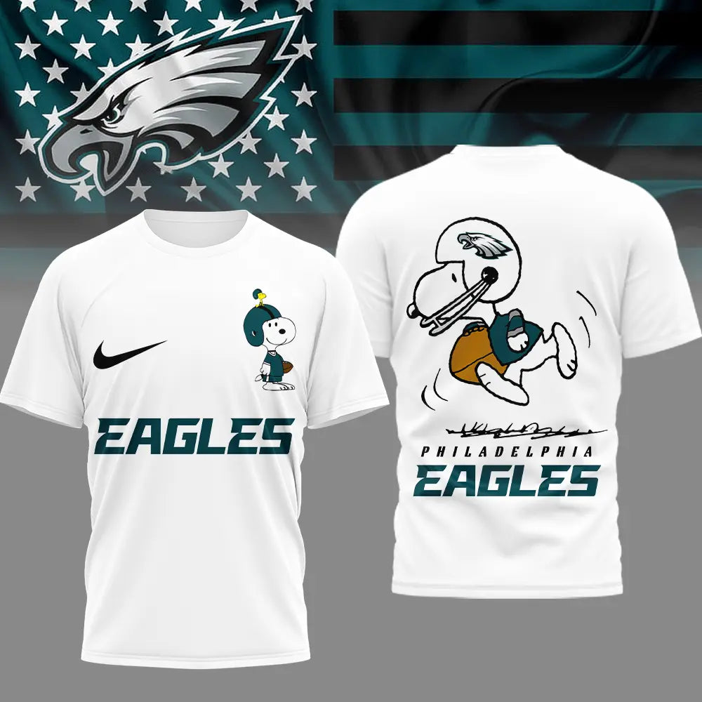 Philadelphia Eagles | Premium NFL x Peanuts 3D Shirt HI – HuddleStyle.com - Image 2