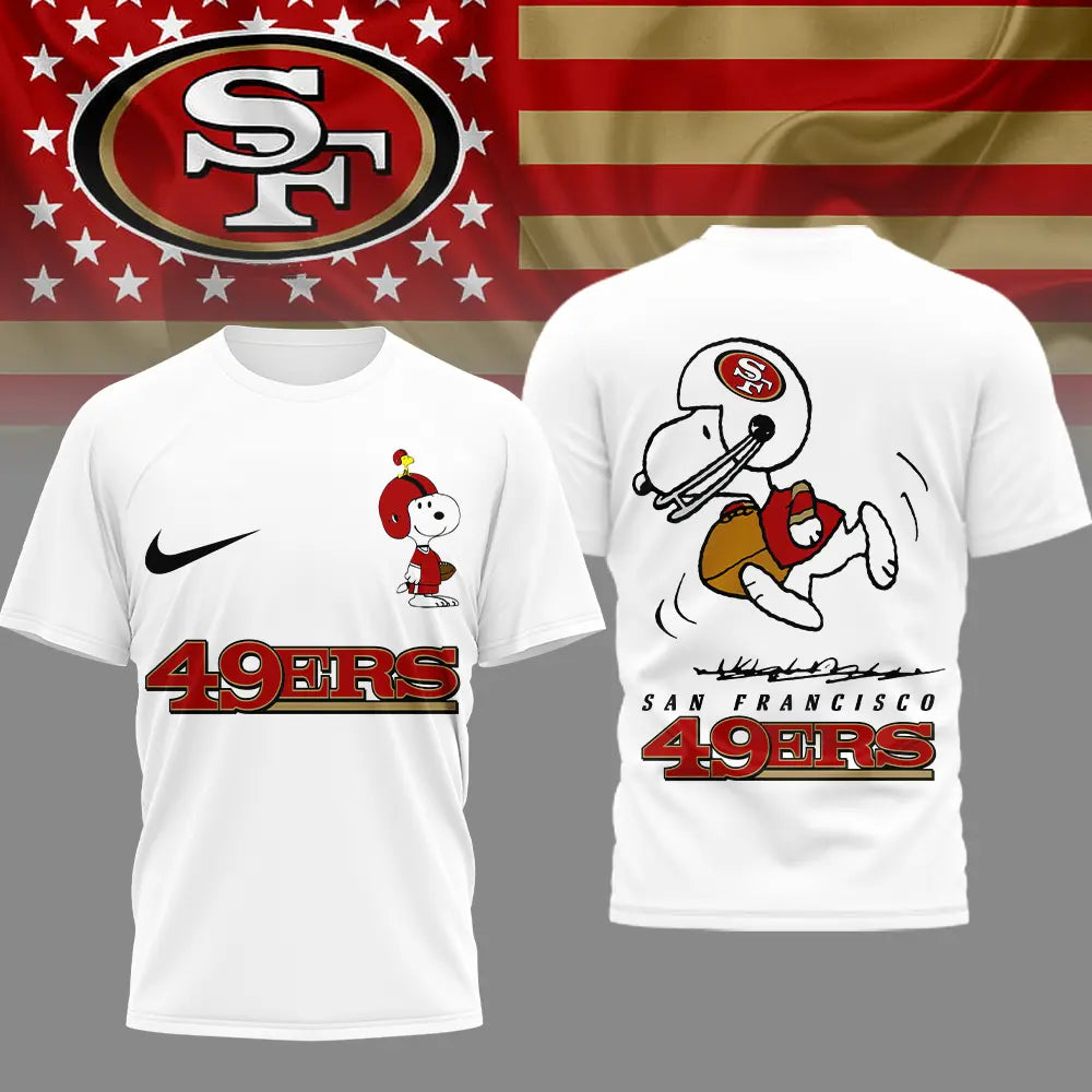 San Francisco 49ers | Premium NFL x Peanuts 3D Shirt HI – HuddleStyle.com - Image 2