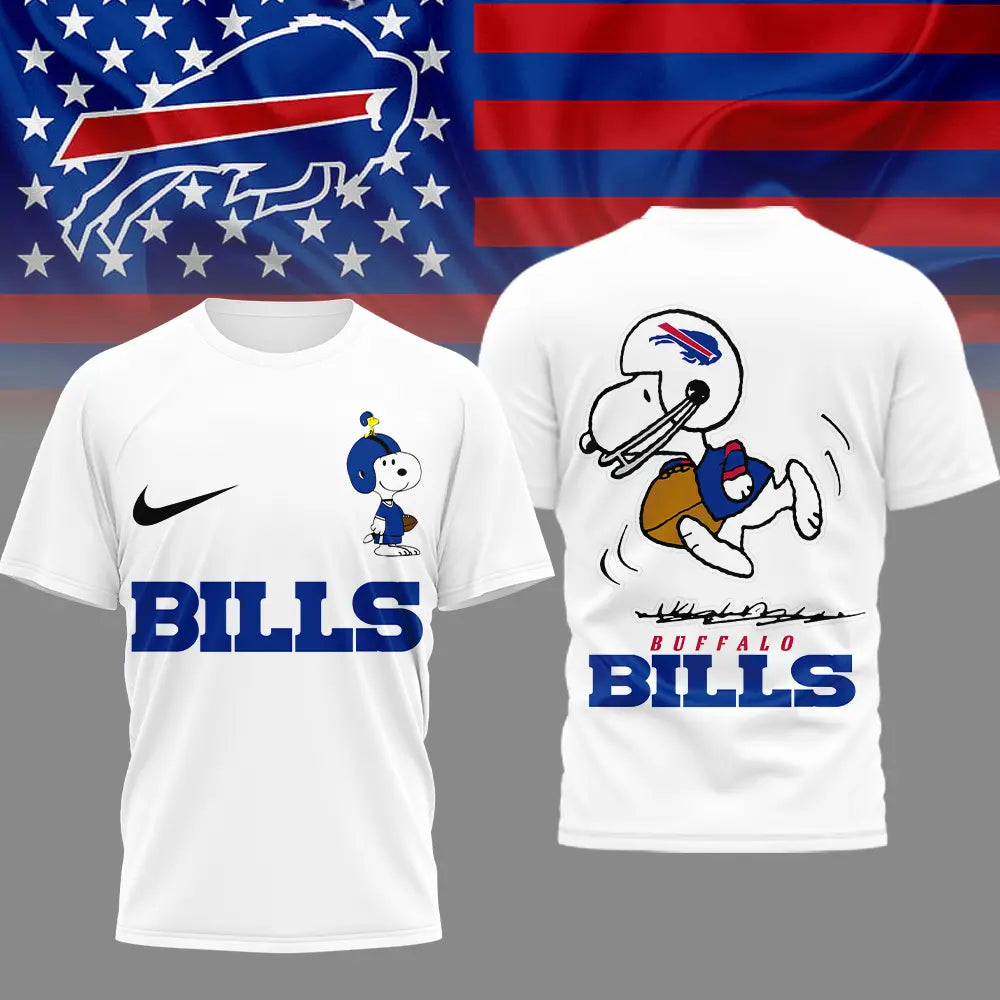 Buffalo Bills | Premium NFL x Peanuts 3D Shirt HI – HuddleStyle.com - Image 2