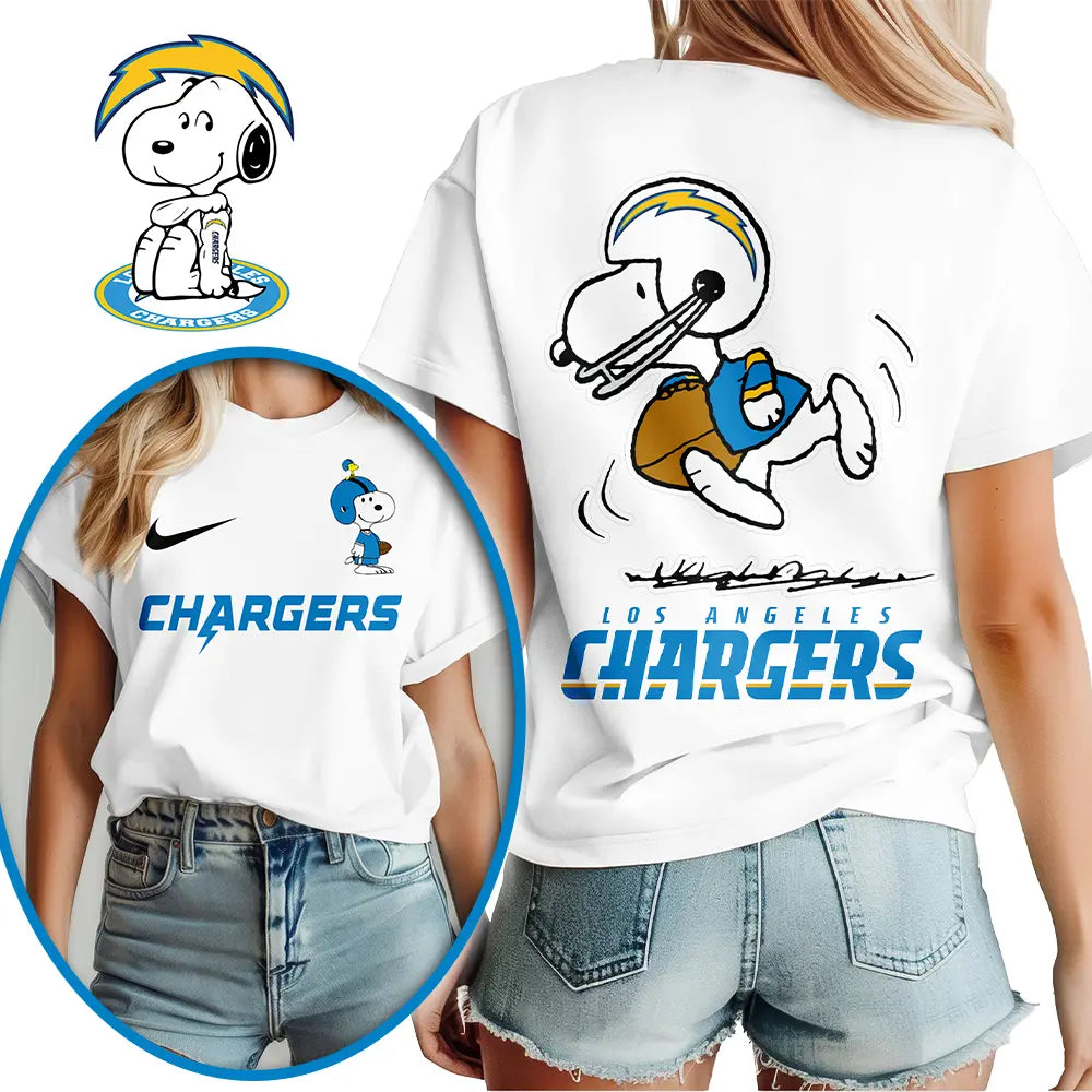 Los Angeles Chargers | Premium NFL x Peanuts 3D Shirt HI – HuddleStyle.com - Image 2