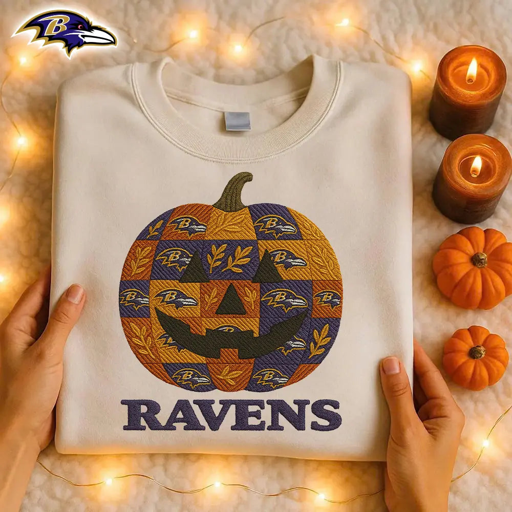 Baltimore Ravens | Premium NFL Pumpkin Shirt – HuddleStyle.com - Image 4