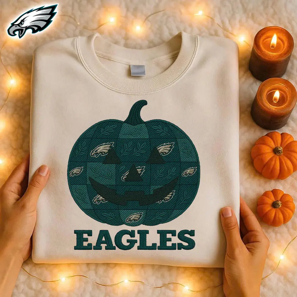Philadelphia Eagles | Premium NFL Pumpkin Shirt – HuddleStyle.com - Image 3
