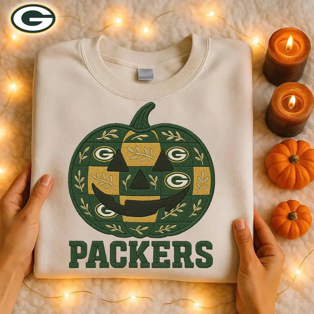 Green Bay Packers | Premium NFL Pumpkin Shirt – HuddleStyle.com - Image 2