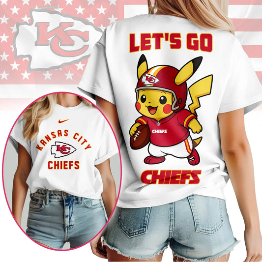 Kansas City Chiefs | Premium NFL Pokemon Fan 3D Shirt NY – HuddleStyle.com - Main