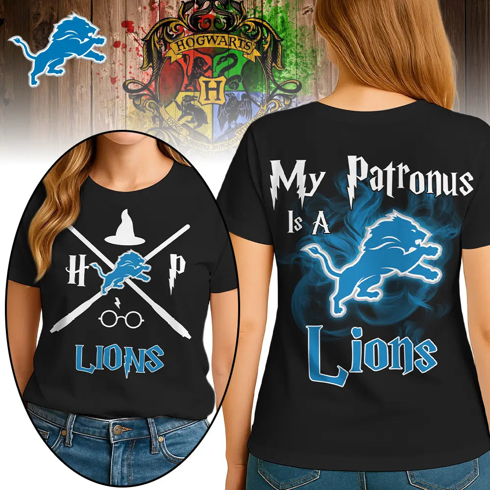 Detroit Lions | Premium NFL and Harry Potter Fan Shirt HI – HuddleStyle.com - Image 2