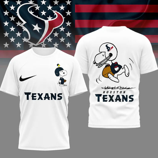 Houston Texans | Premium NFL x Peanuts 3D Shirt HI – HuddleStyle.com - Main