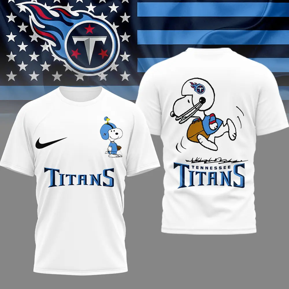 Tennessee Titans | Premium NFL x Peanuts 3D Shirt HI – HuddleStyle.com - Main