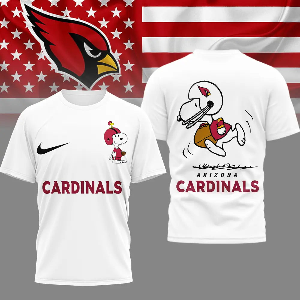 Arizona Cardinals | Premium NFL x Peanuts 3D Shirt HI – HuddleStyle.com - Main