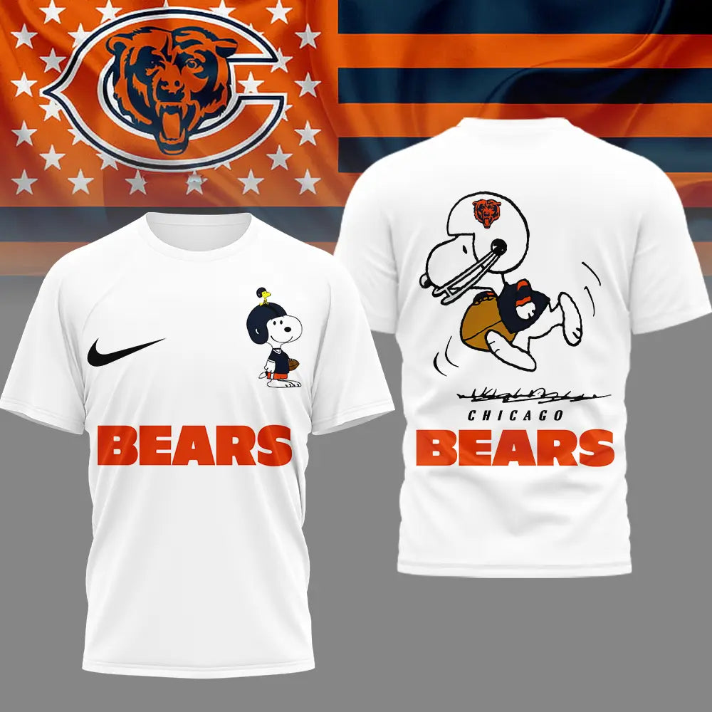 Chicago Bears | Premium NFL x Peanuts 3D Shirt HI – HuddleStyle.com - Main