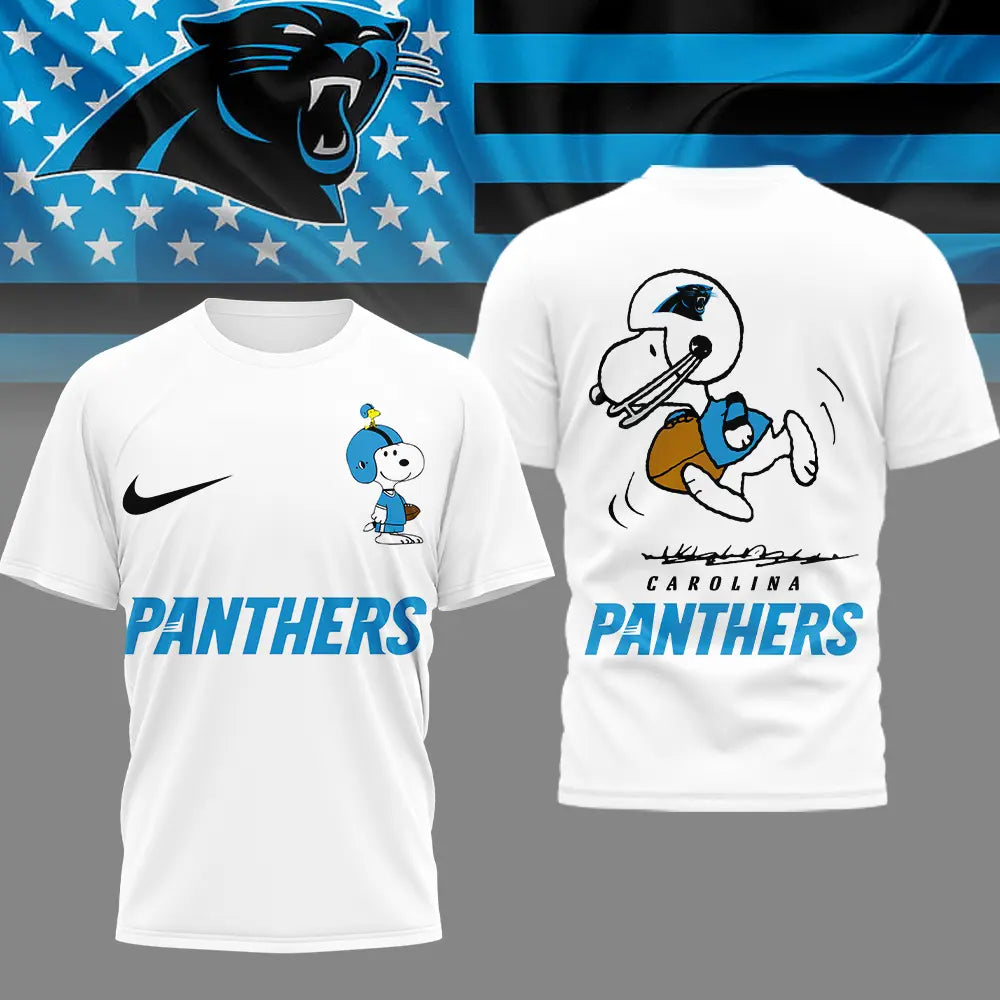 Carolina Panthers | Premium NFL x Peanuts 3D Shirt HI – HuddleStyle.com - Main