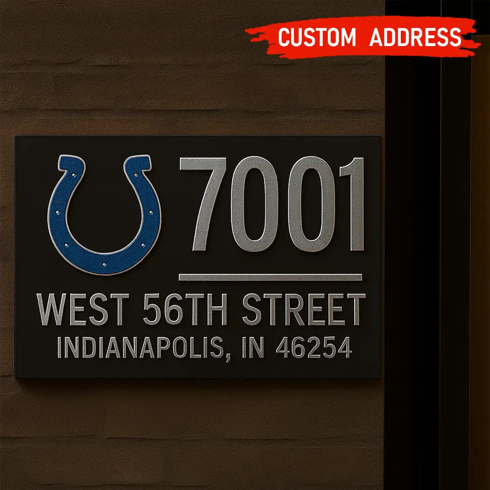 Indianapolis Colts | Premium NFL Address Sign HI – HuddleStyle.com - Image 2