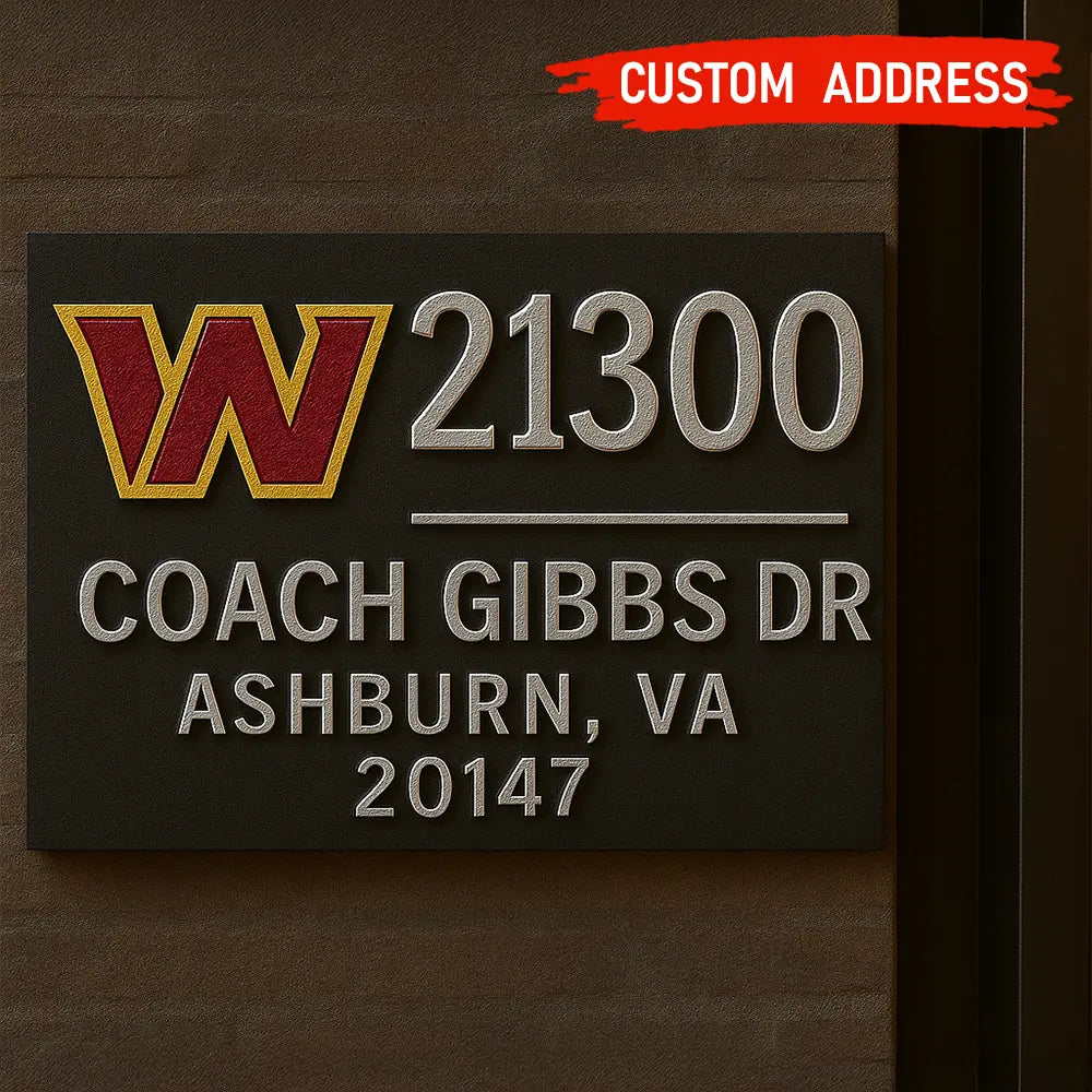 Washington Commanders | Premium NFL Address Sign HI – HuddleStyle.com - Image 2