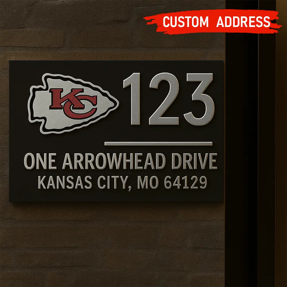 Kansas City Chiefs | Premium NFL Address Sign HI – HuddleStyle.com - Main