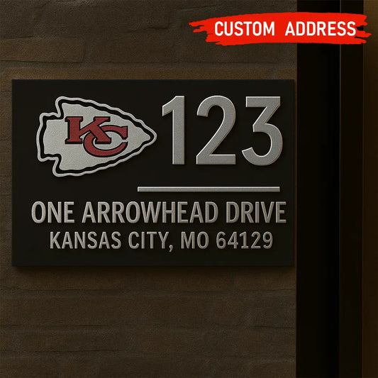 Kansas City Chiefs | Premium NFL Address Sign HI – HuddleStyle.com - Main