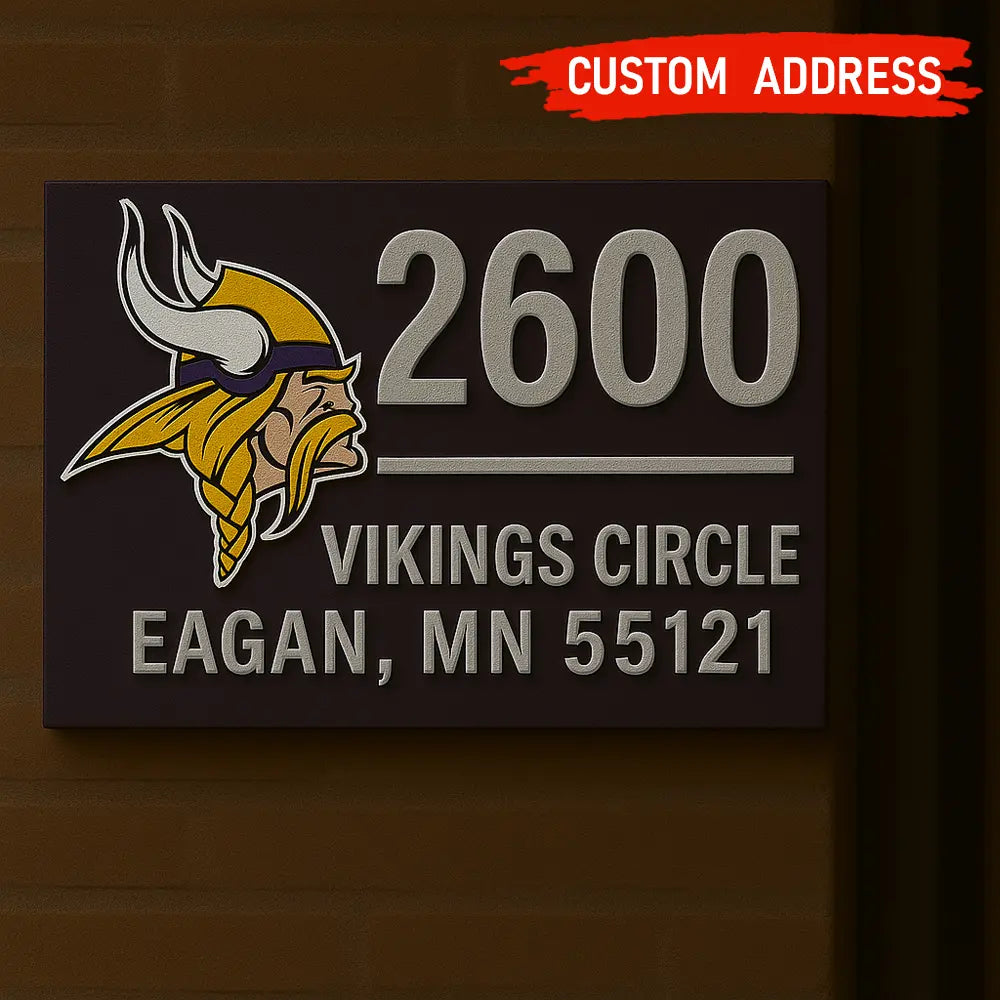 Minnesota Vikings | Premium NFL Address Sign HI – HuddleStyle.com - Main