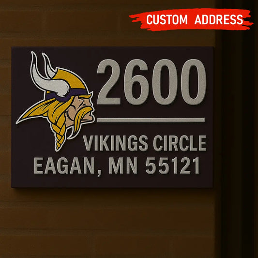 Minnesota Vikings | Premium NFL Address Sign HI – HuddleStyle.com - Main