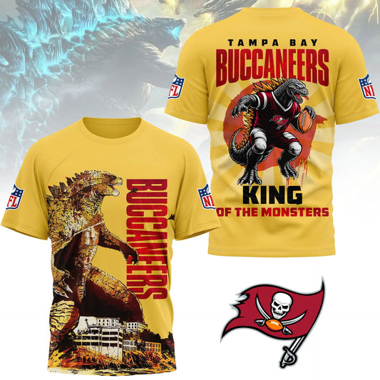 Tampa Bay Buccaneers | Premium NFL Godzilla King of the Monsters 3D Shirt NY – HuddleStyle.com - Main