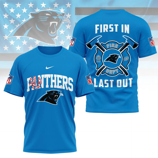 Carolina Panthers | Premium NFL Fire Dept 3D Shirt TD – HuddleStyle.com - Main
