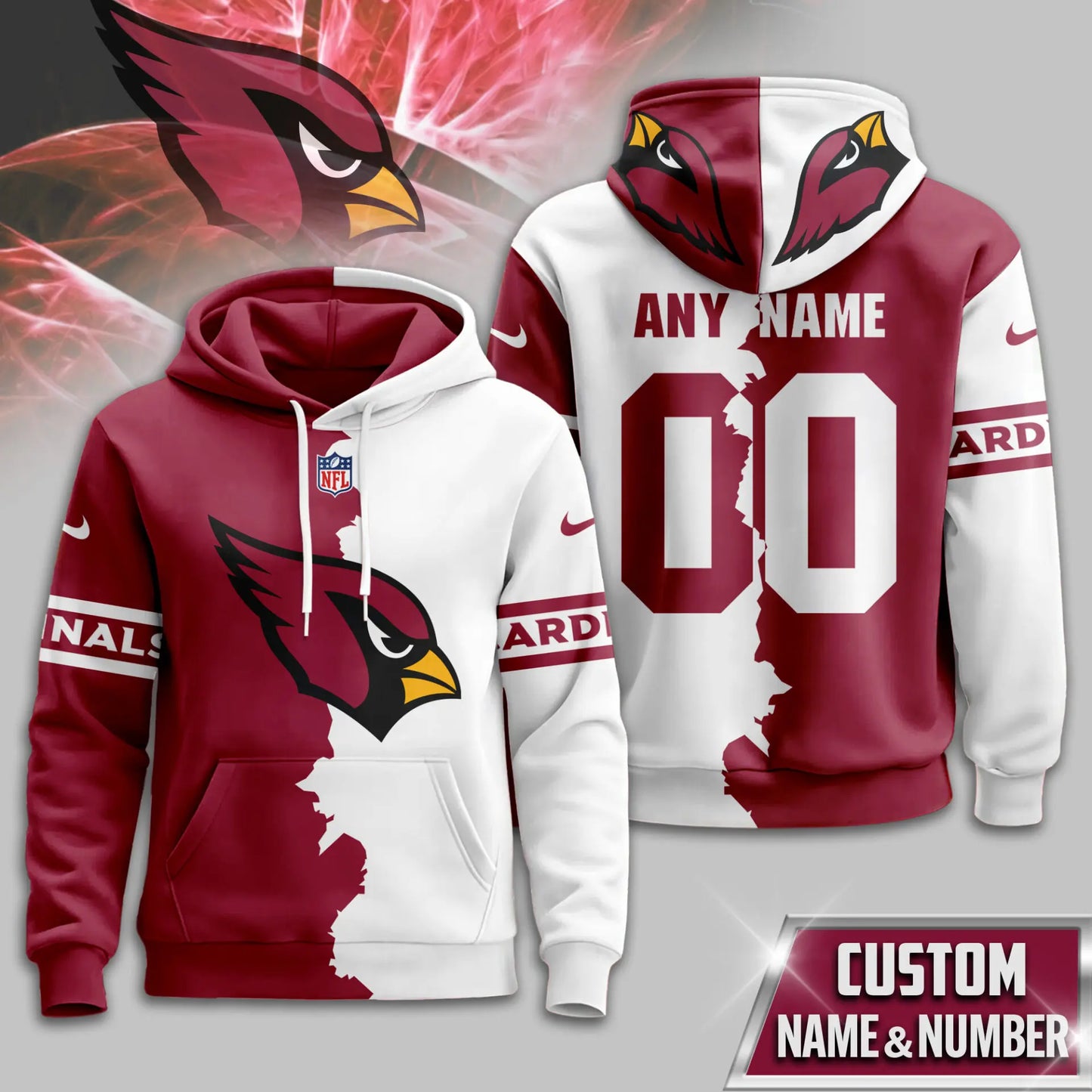 Arizona Cardinals | Premium Victory Split Hoodie TD – HuddleStyle.com - Main
