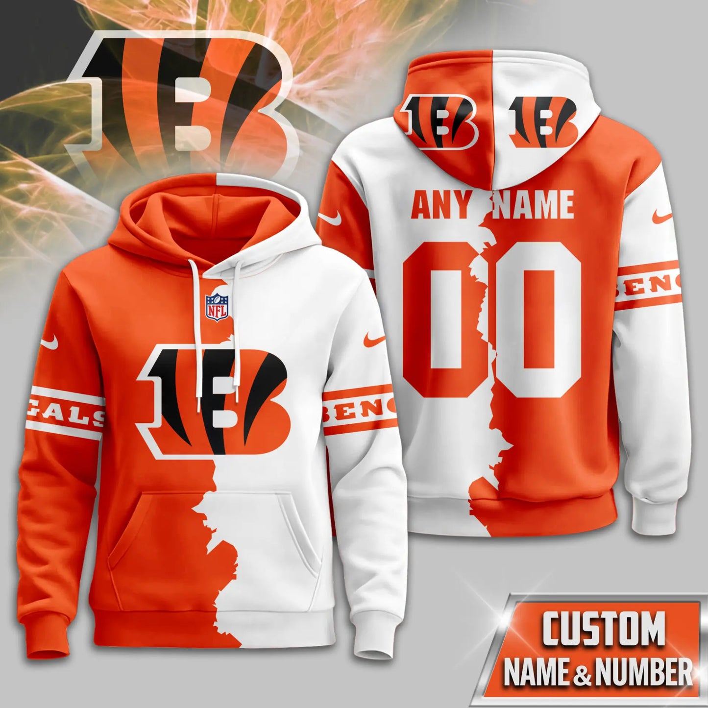 Cincinnati Bengals | Premium Victory Split Hoodie TD – HuddleStyle.com - Main