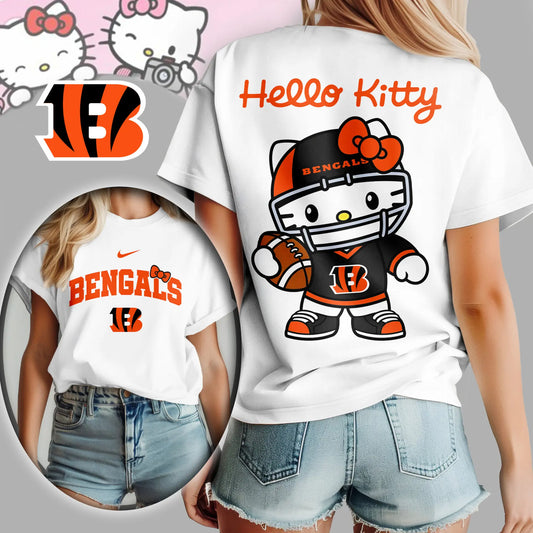 Cincinnati Bengals | Premium NFL Hello Kitty 3D Shirt TD – HuddleStyle.com - Main