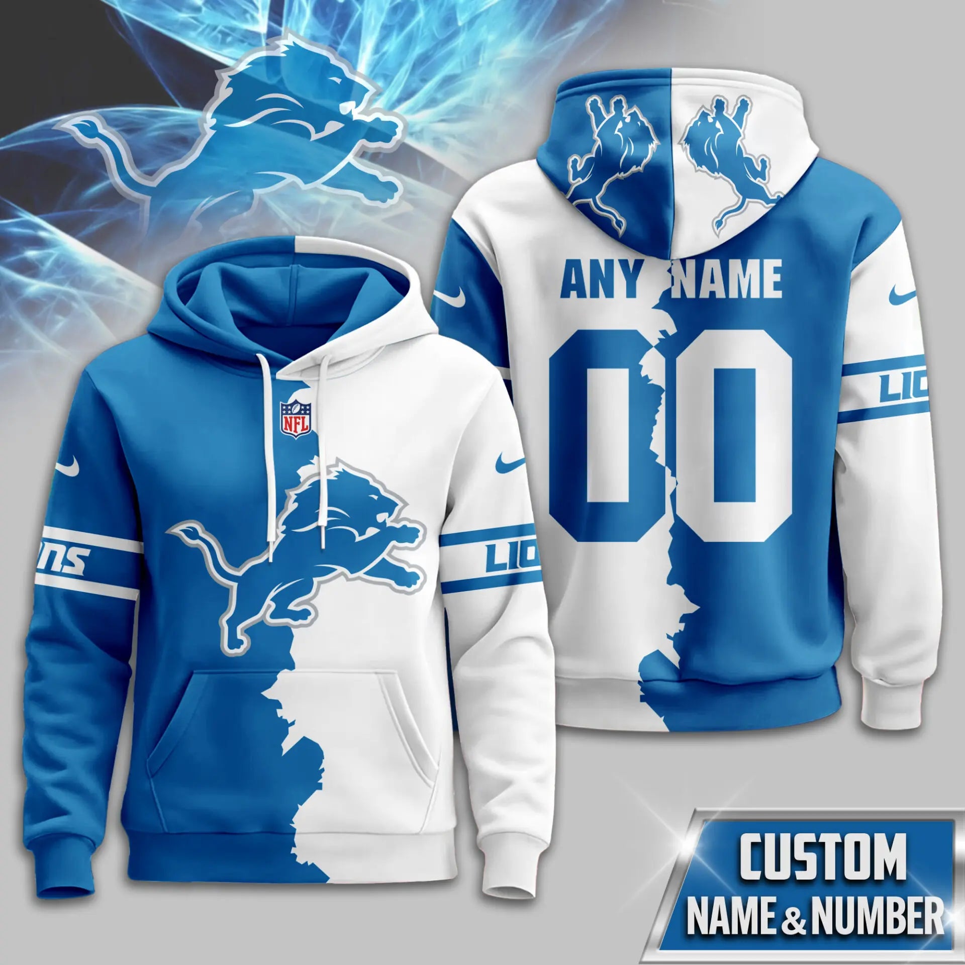 Detroit Lions | Premium Victory Split Hoodie TD – HuddleStyle.com - Main
