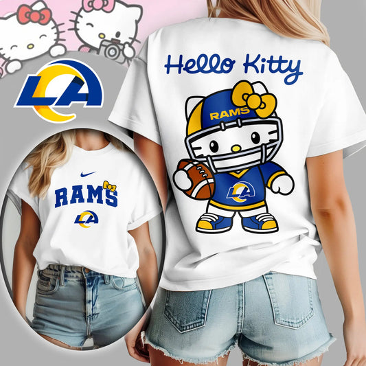 Los Angeles Rams | Premium NFL Hello Kitty 3D Shirt TD – HuddleStyle.com - Main