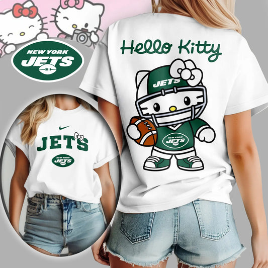New York Jets | Premium NFL Hello Kitty 3D Shirt TD – HuddleStyle.com - Main