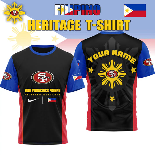 San Francisco 49ers | Premium NFL Filipino Heritage Celebration 3D Shirt HI – HuddleStyle.com - Main
