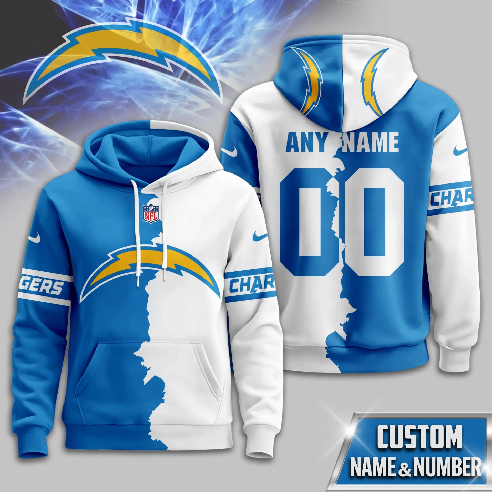 Los Angeles Chargers | Premium Victory Split Hoodie TD – HuddleStyle.com - Main