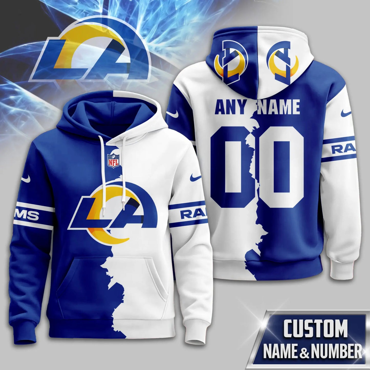 Los Angeles Rams | Premium Victory Split Hoodie TD – HuddleStyle.com - Main