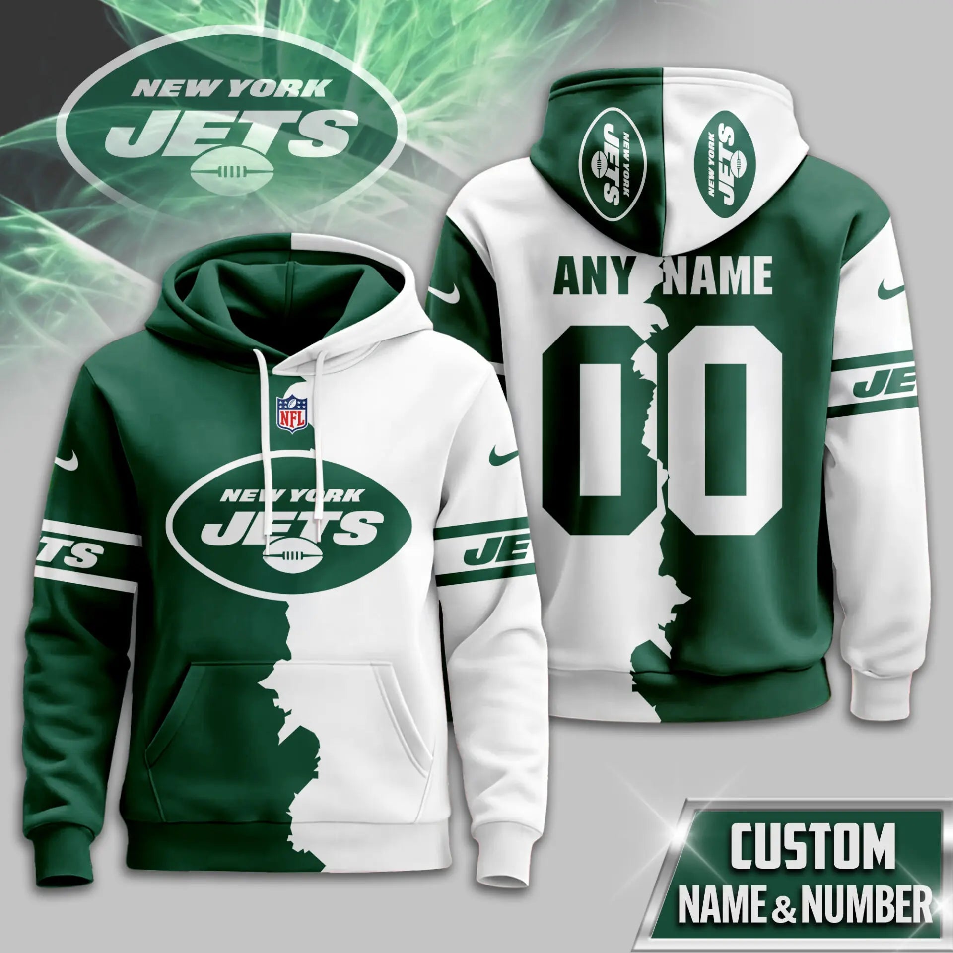 New York Jets | Premium Victory Split Hoodie TD – HuddleStyle.com - Main