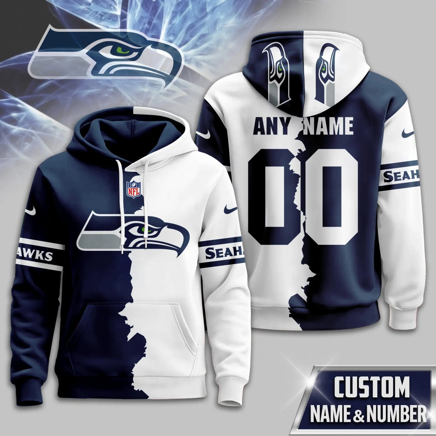 Seattle Seahawks | Premium Victory Split Hoodie TD – HuddleStyle.com - Main