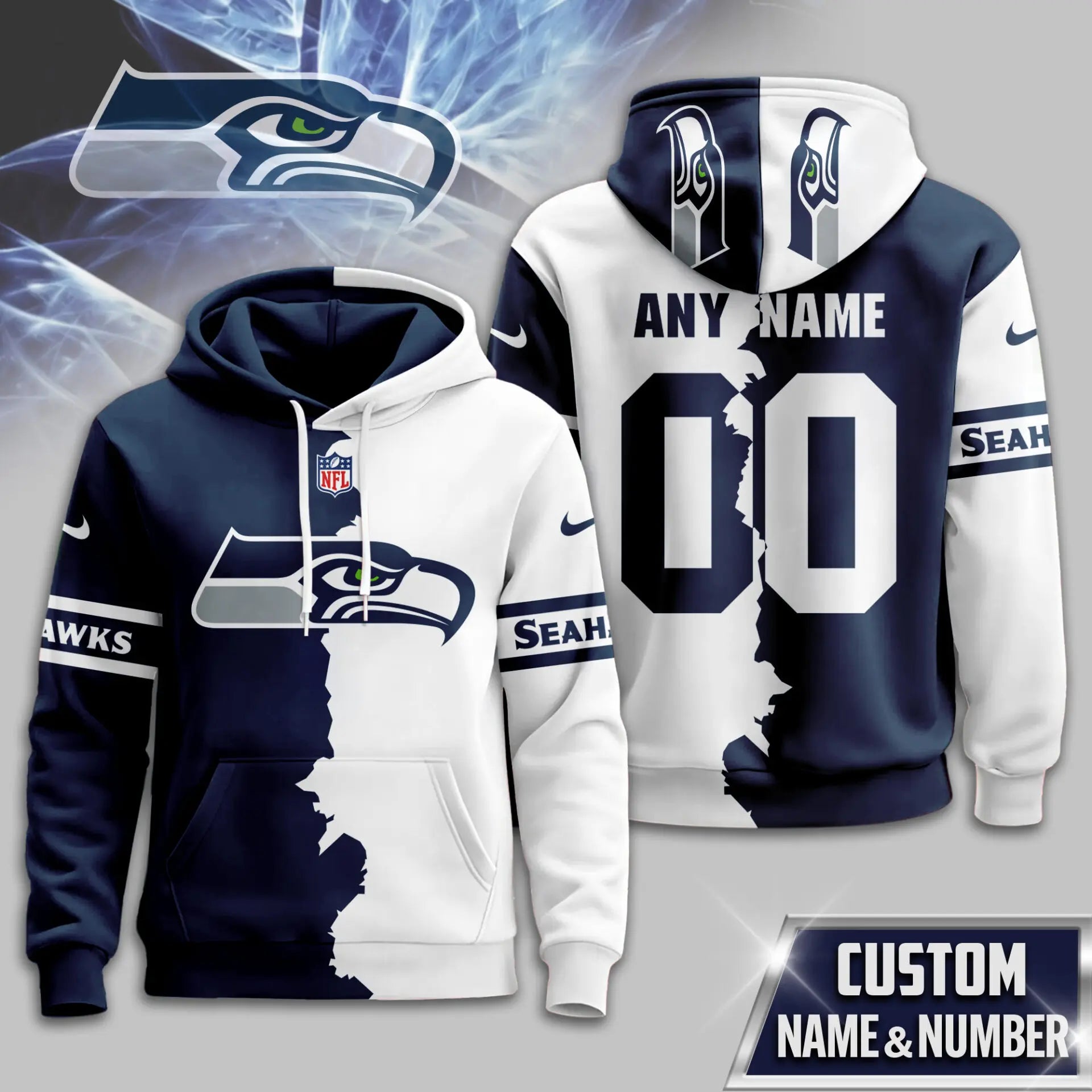 Seattle Seahawks | Premium Victory Split Hoodie TD – HuddleStyle.com - Main