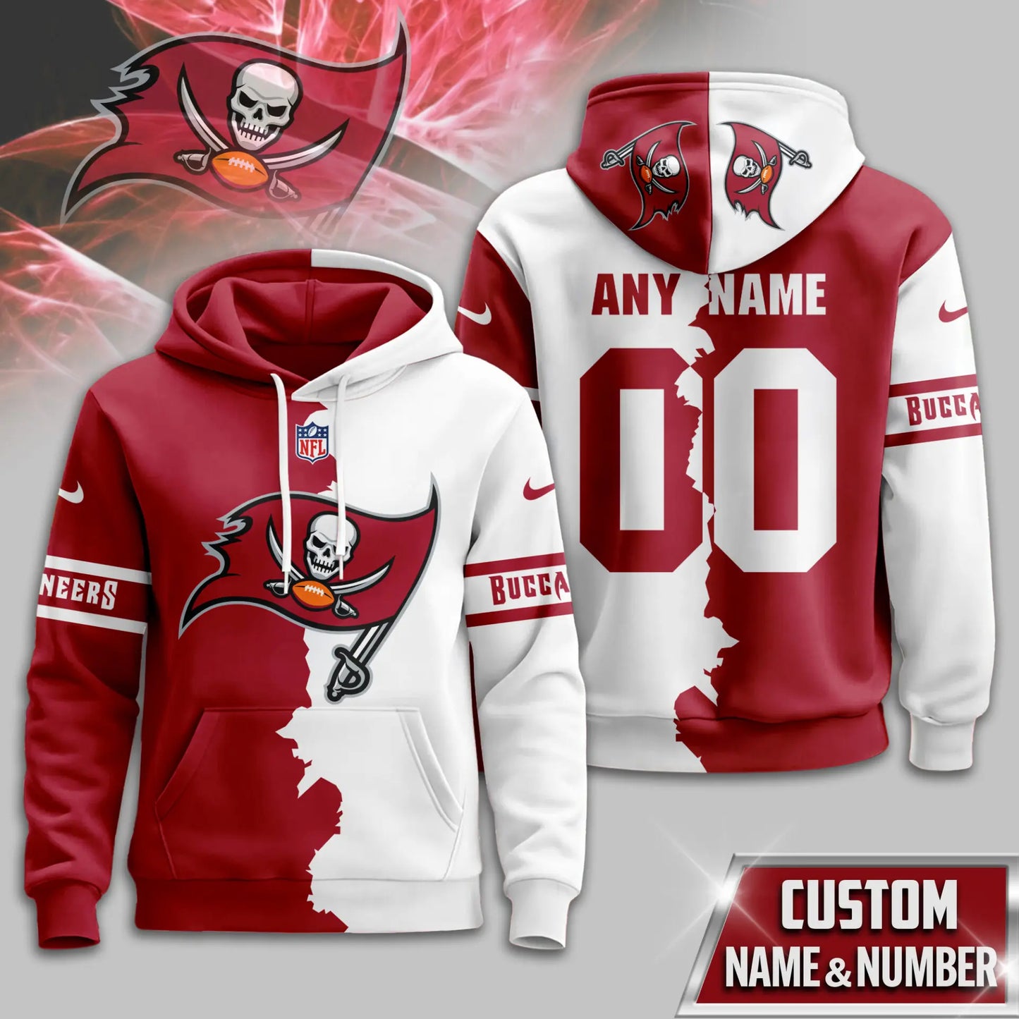 Tampa Bay Buccaneers | Premium Victory Split Hoodie TD – HuddleStyle.com - Main