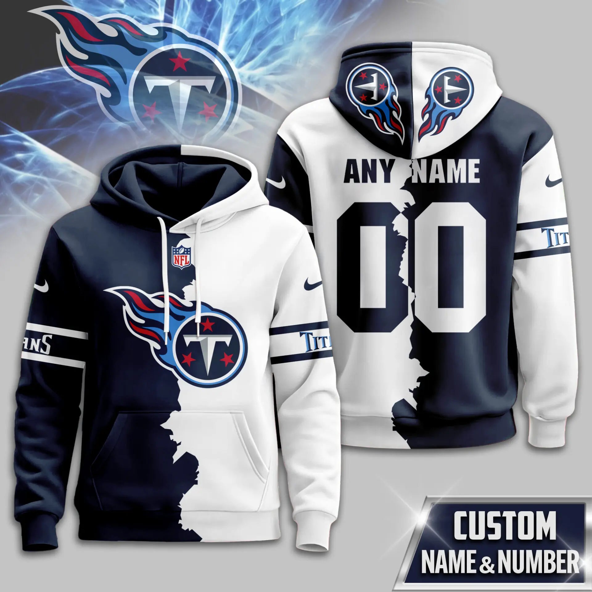 Tennessee Titans | Premium Victory Split Hoodie TD – HuddleStyle.com - Main
