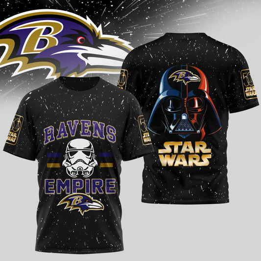 Baltimore Ravens | Premium NFL x Star Wars 3D Shirt TD – HuddleStyle.com - Main