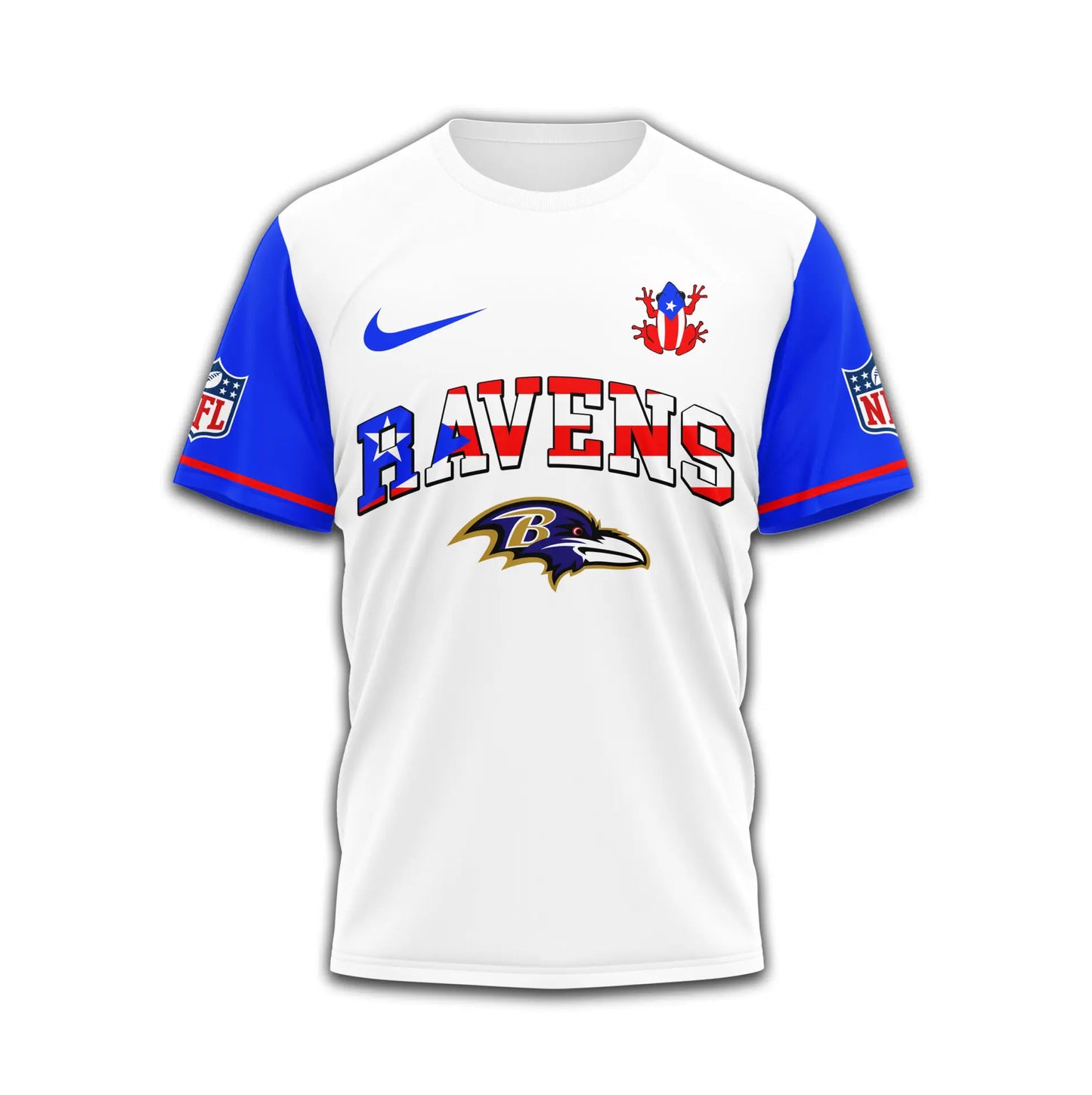 Baltimore Ravens | Premium NFL x Puerto Rico  3D Shirt TD – HuddleStyle.com - Image 3