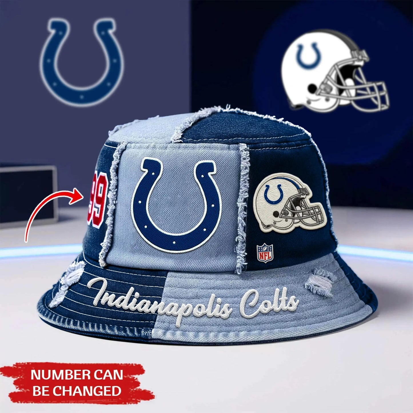 Indianapolis Colts | Premium Bucket Hat TD – HuddleStyle.com - Image 2