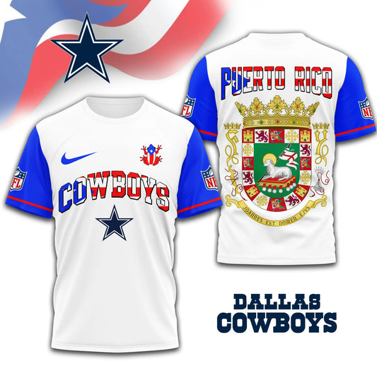 Dallas Cowboys | Premium NFL x Puerto Rico  3D Shirt TD – HuddleStyle.com - Main
