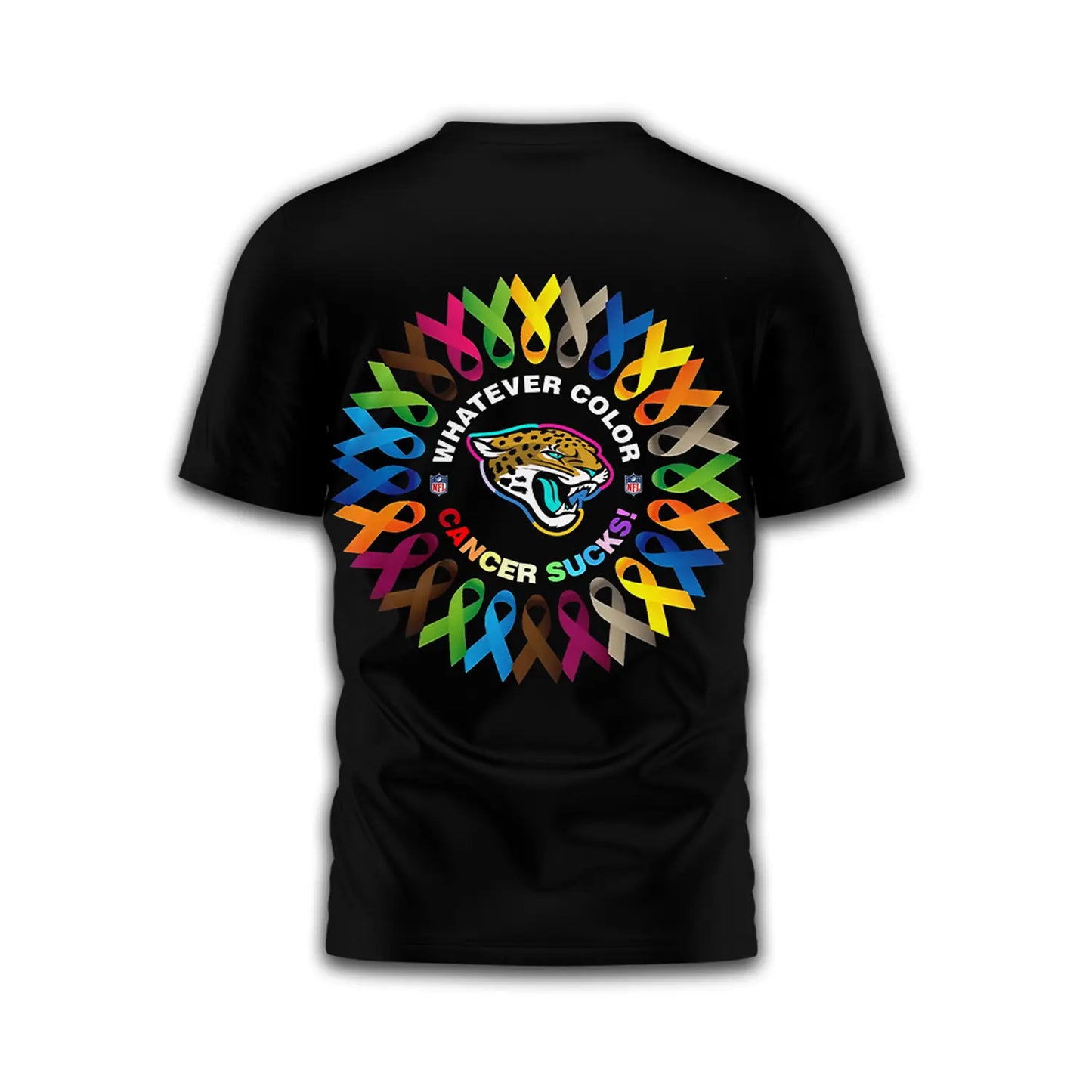 Jacksonville Jaguars | Premium Fight Cancer In All Colors 3D Shirt TD – HuddleStyle.com - Image 2