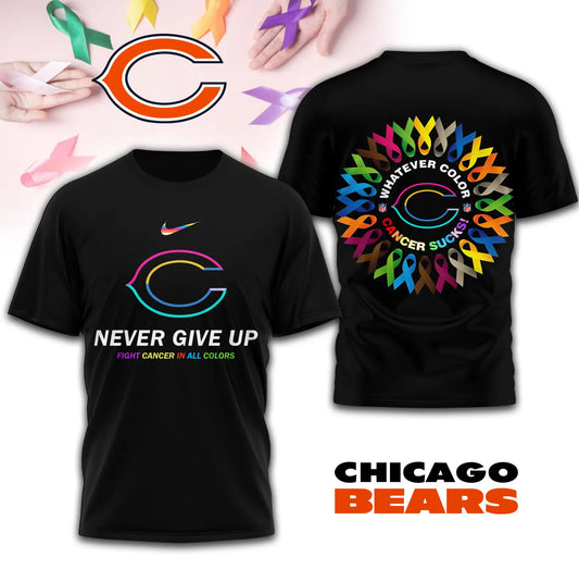 Chicago Bears | Premium Fight Cancer In All Colors 3D Shirt TD – HuddleStyle.com - Main
