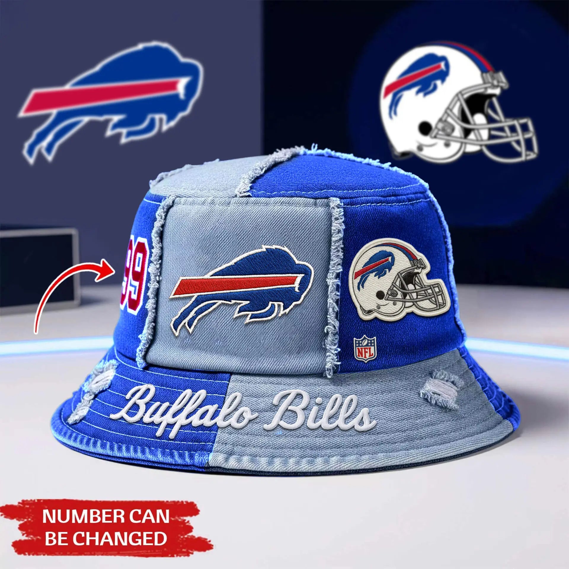 Buffalo Bills | Premium Bucket Hat TD – HuddleStyle.com - Image 2