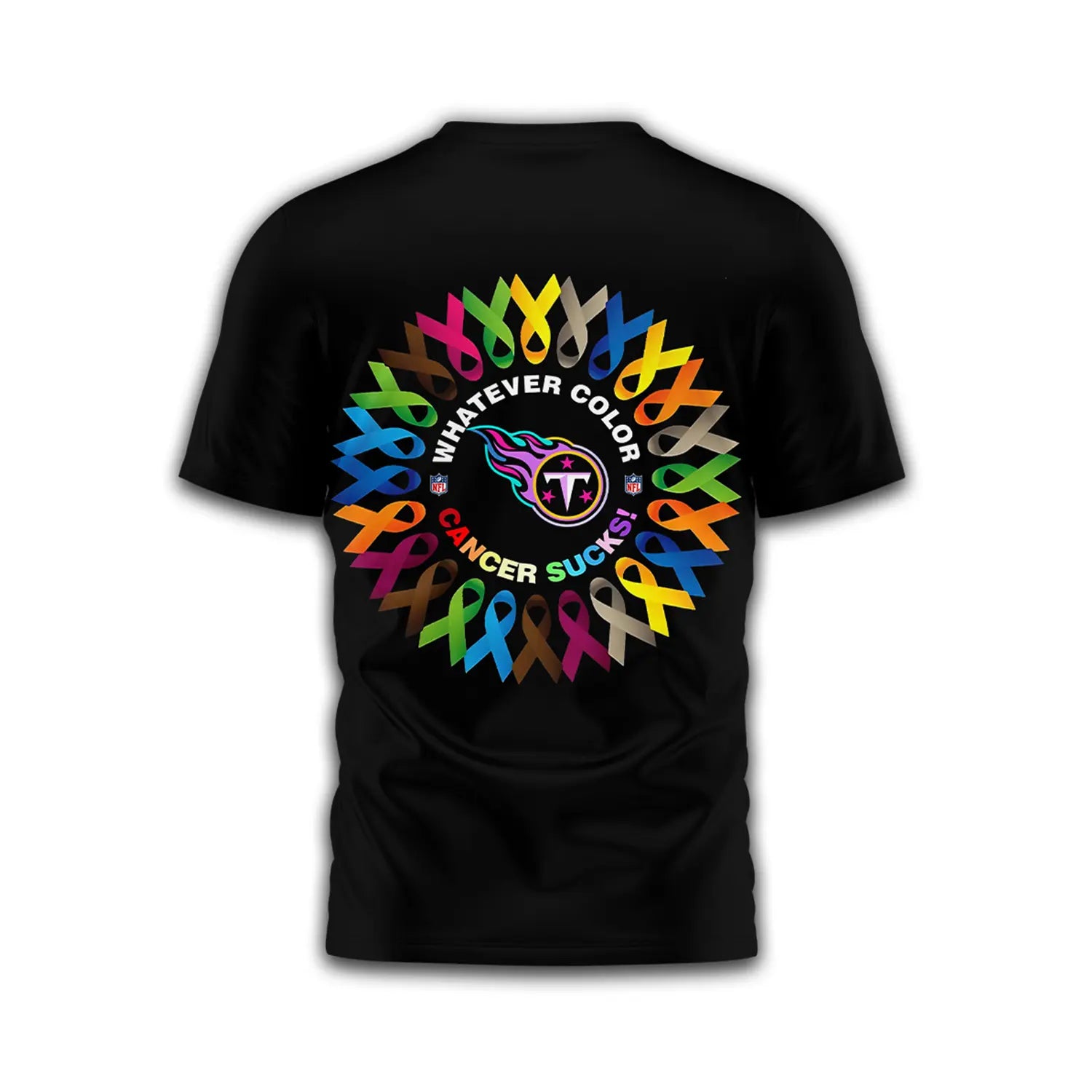 Tennessee Titans | Premium Fight Cancer In All Colors 3D Shirt TD – HuddleStyle.com - Image 4