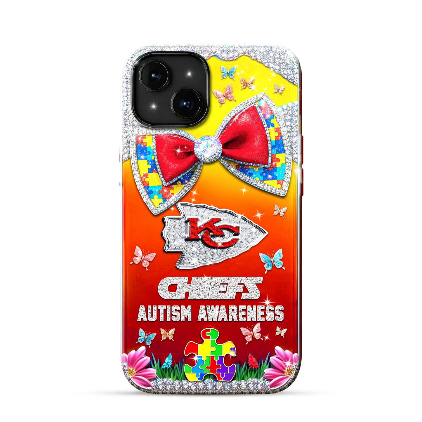 Kansas City Chiefs | Premium NFL Autism Awareness Phonecase TD – HuddleStyle.com - Image 2