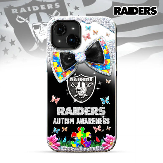 Las Vegas Raiders | Premium NFL Autism Awareness Phonecase TD – HuddleStyle.com - Main