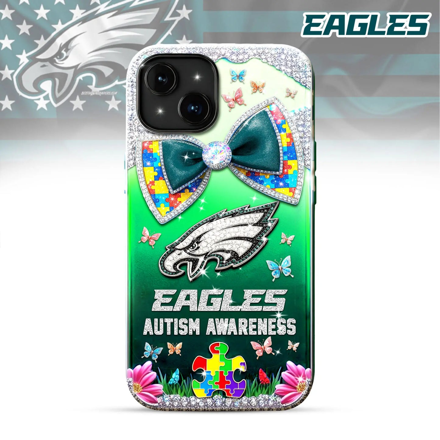Philadelphia Eagles | Premium NFL Autism Awareness Phonecase TD – HuddleStyle.com - Main